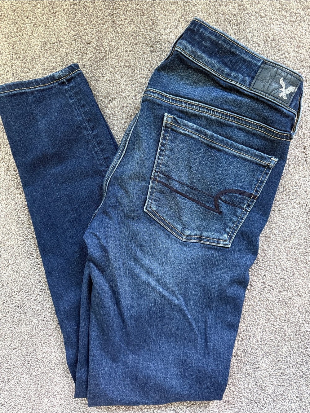 American Eagle Outfitters Medium Blue Super Low Super Strech Jeans